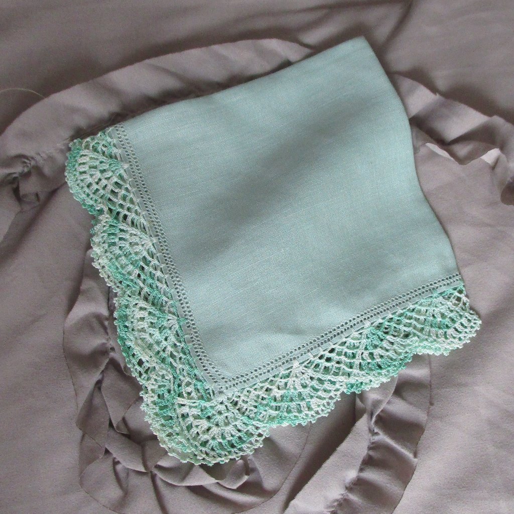 Vintage Linen Handkerchief Pocket Square